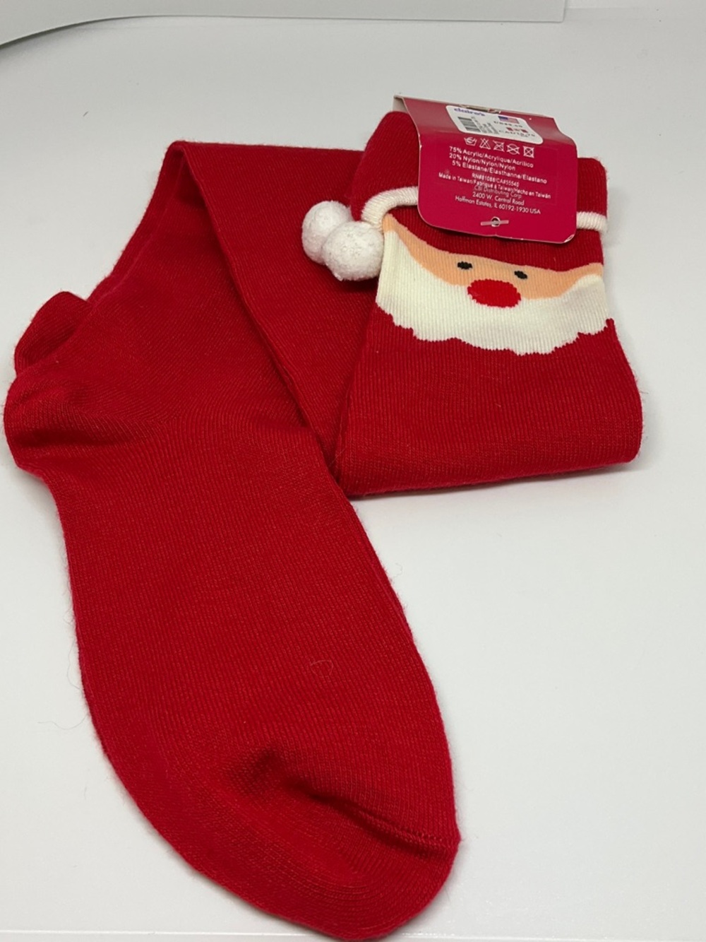 Festive Red Santa over the Knee Christmas Socks